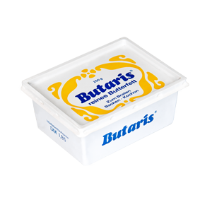 Alte Verpackung von Butaris Butterschmalz
